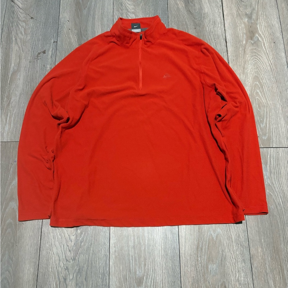 Vintage Men’s Nike ACG Orange Quarter Zip Size XL Y2K 2000s Pullover